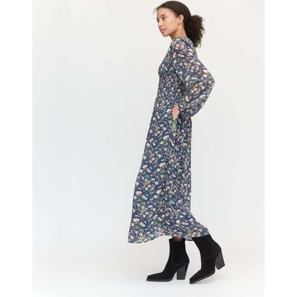 NWT Hill House Home The Ruby Nap Dress - Navy Bluebonnet - Picture 3 of 6